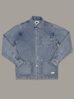 JUST ANOTHER FISHERMAN Channel Denim Jacket - Washed Blue