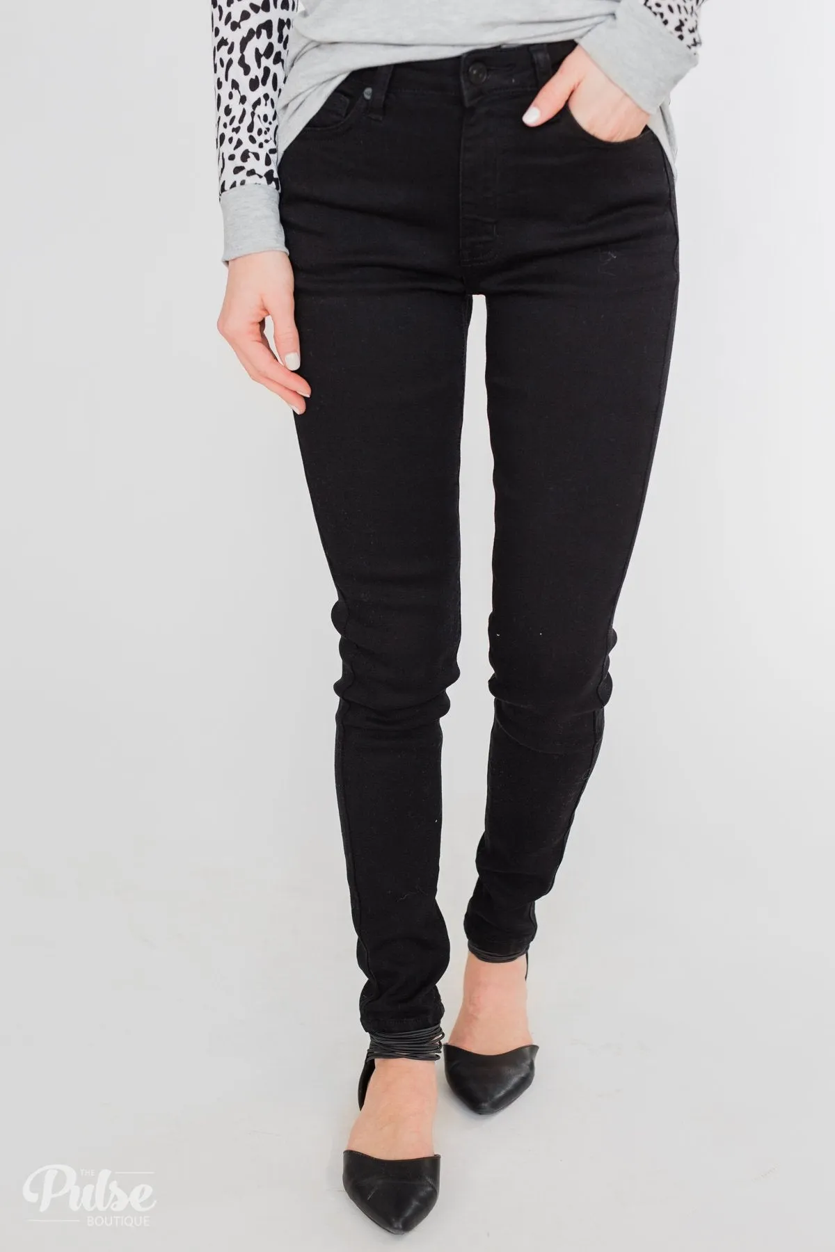 KanCan Black Jeans - Aubrey Wash