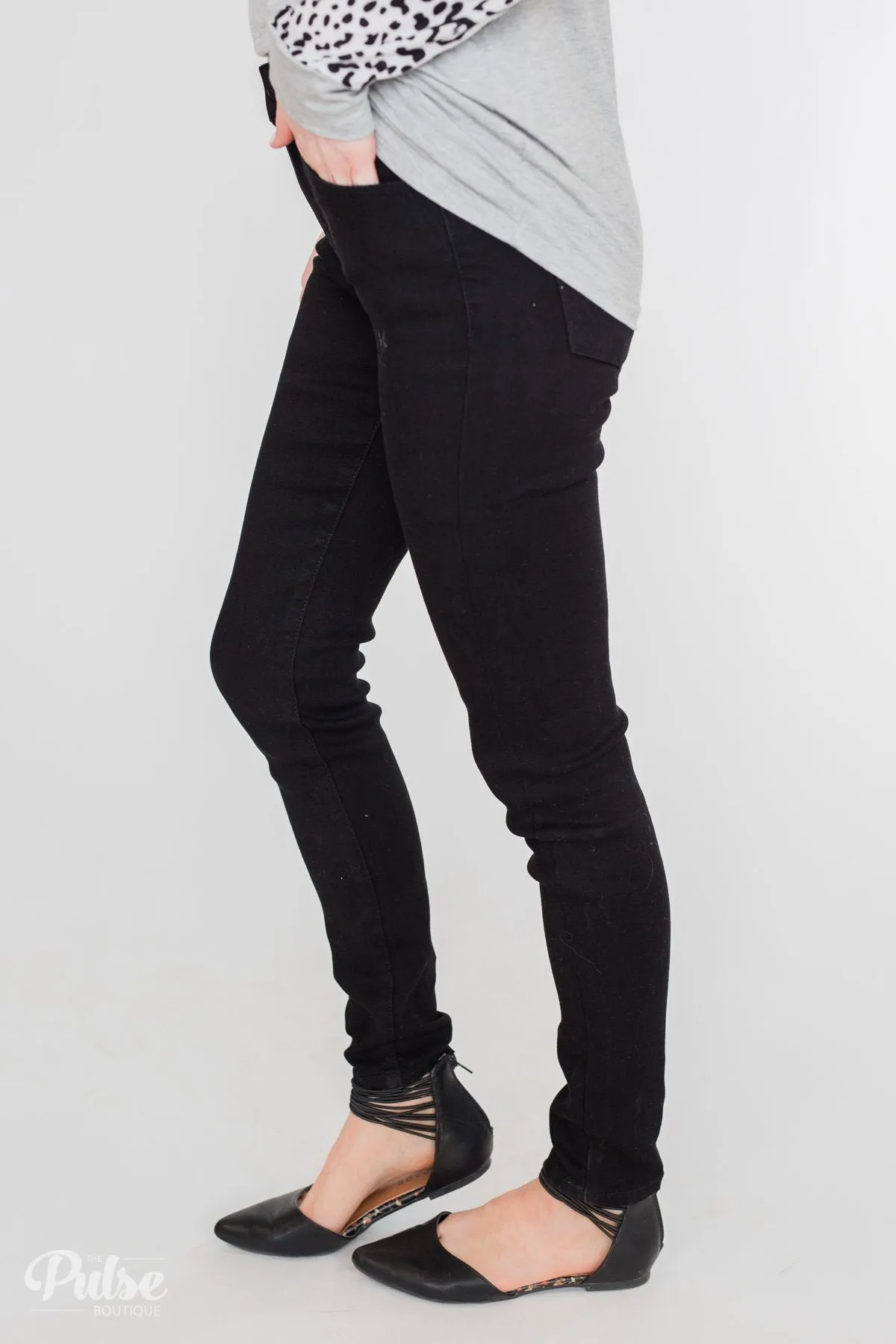 KanCan Black Jeans - Aubrey Wash
