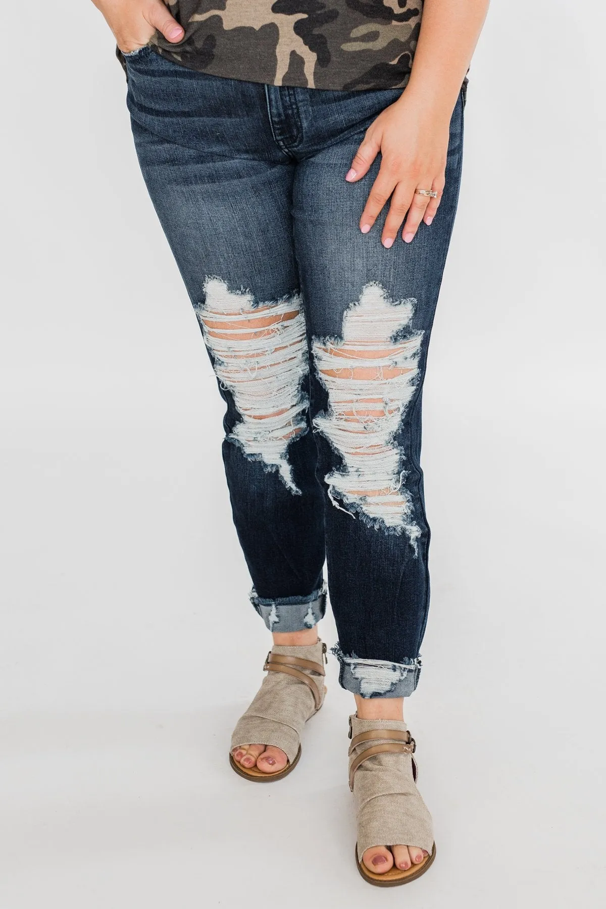 KanCan Raw Hem Skinny Jeans- Clara Wash