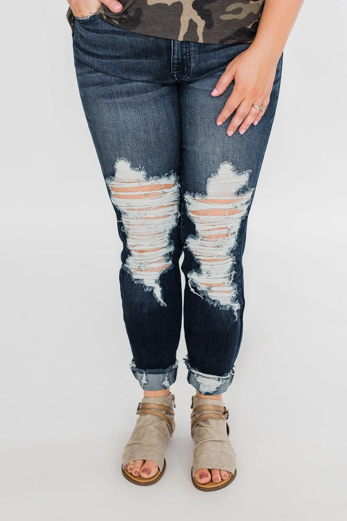 KanCan Raw Hem Skinny Jeans- Clara Wash