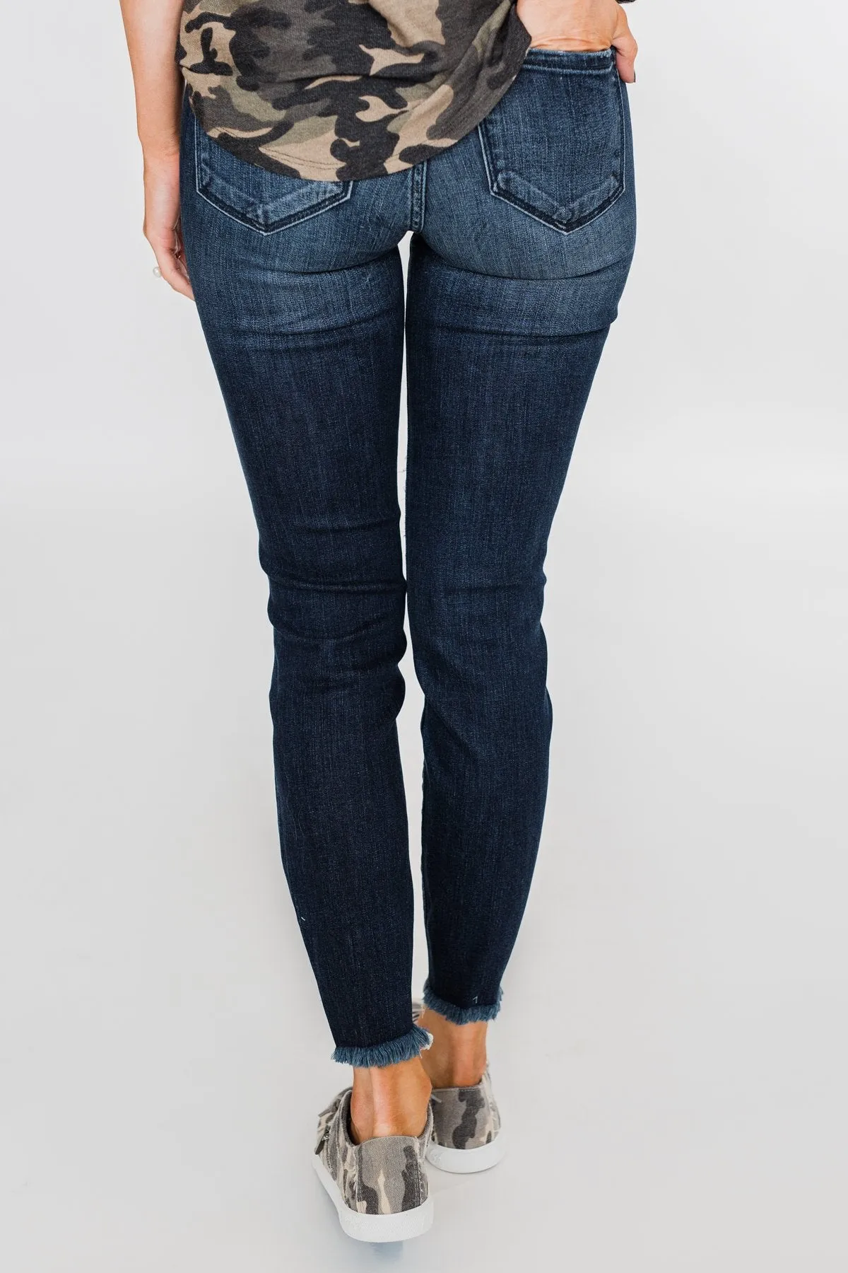 KanCan Raw Hem Skinny Jeans- Clara Wash