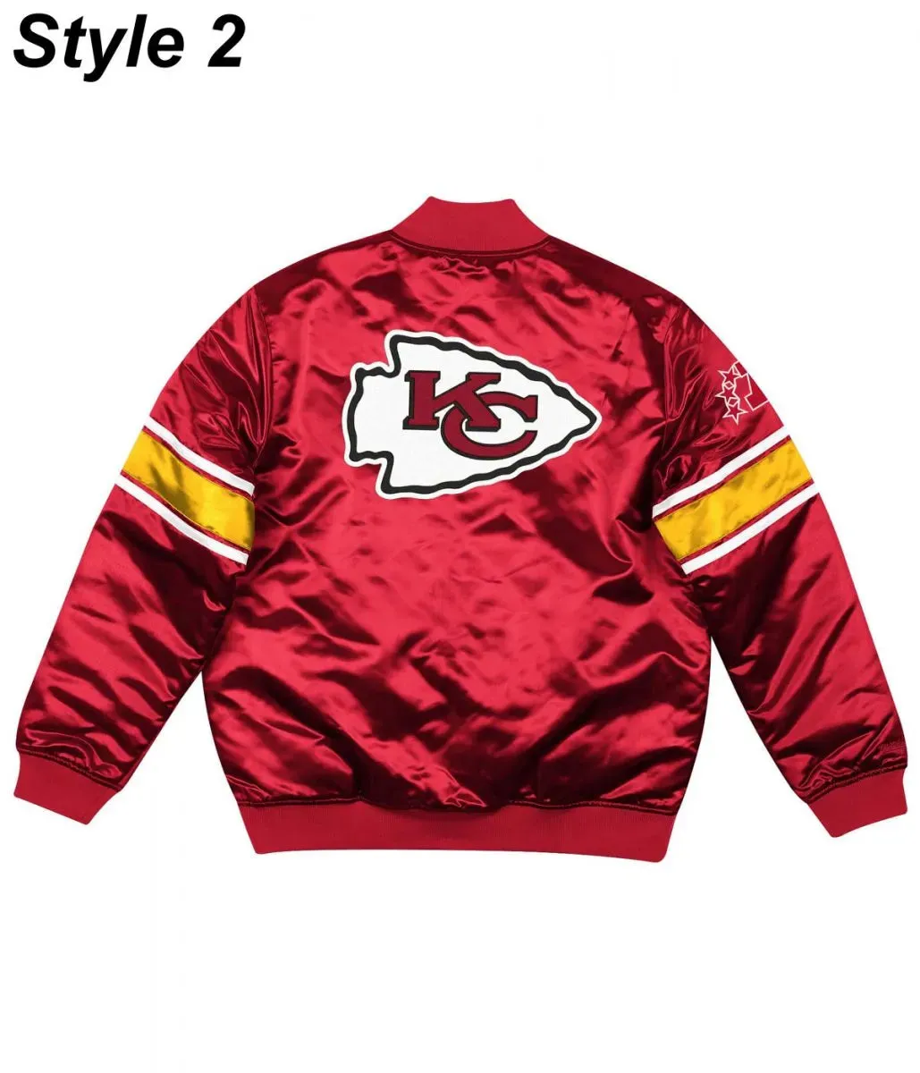 Kansas City Chiefs Satin Bomber Red Jacket