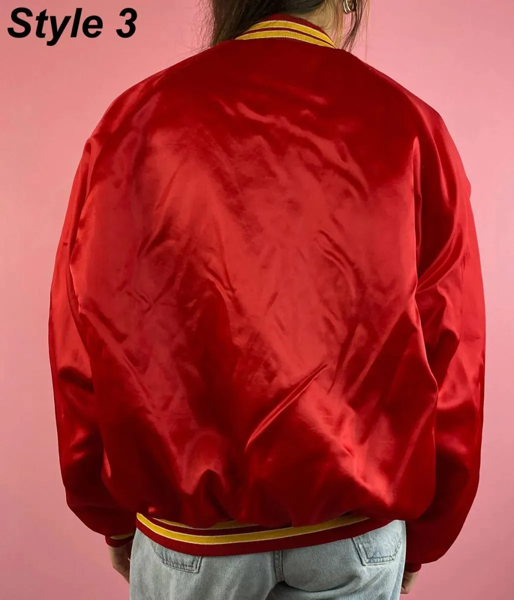 Kansas City Chiefs Satin Bomber Red Jacket
