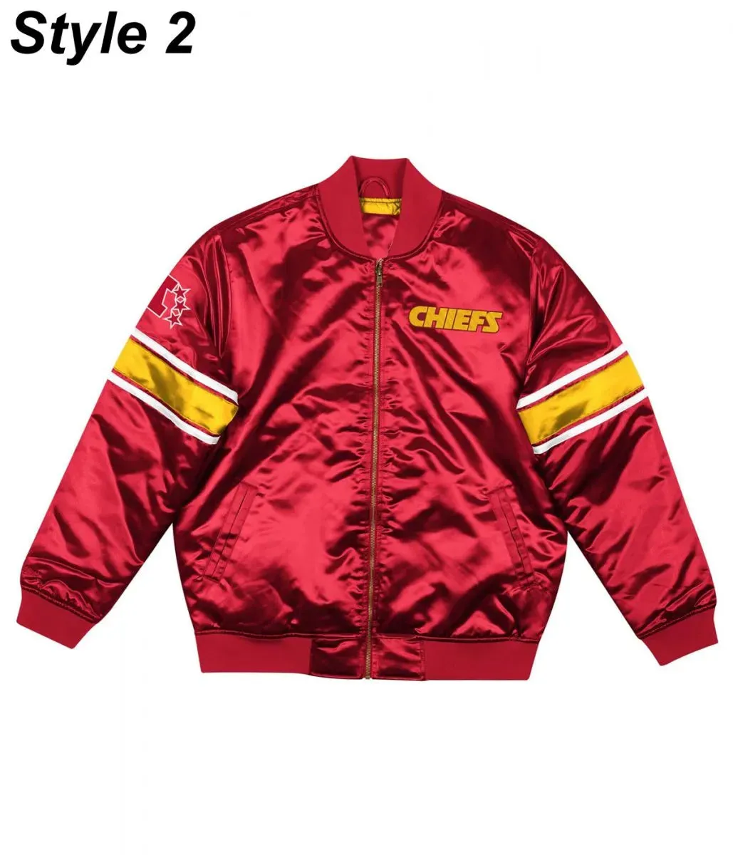 Kansas City Chiefs Satin Bomber Red Jacket