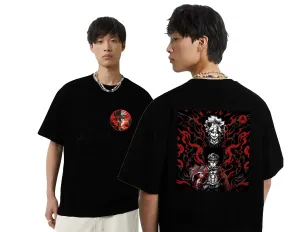 Kart Black Men's Cotton Fit Over-sized T-shirt | Mens Black Clover Anime print T-shirts