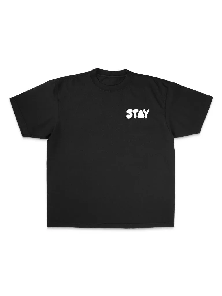 Keep On Trying Oversized Tee - Black