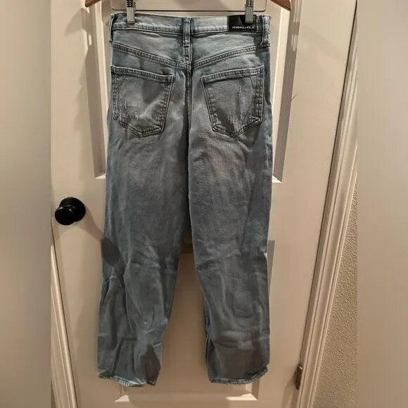 Kendall &amp; Kylie The High Rise Skater Distresses Baggy Jeans Size 5