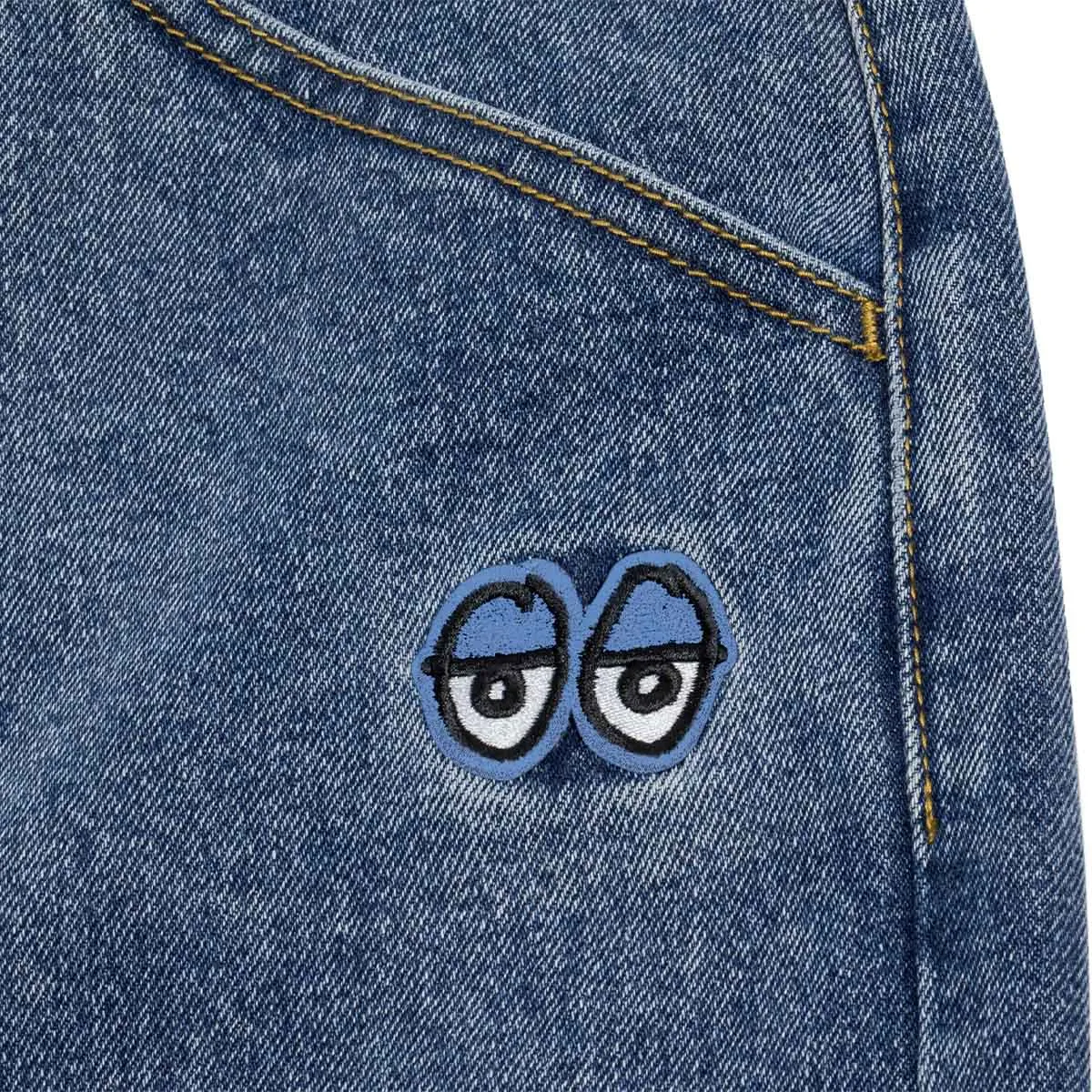 Krooked - Eyes Denim Twill Pants Stone Wash