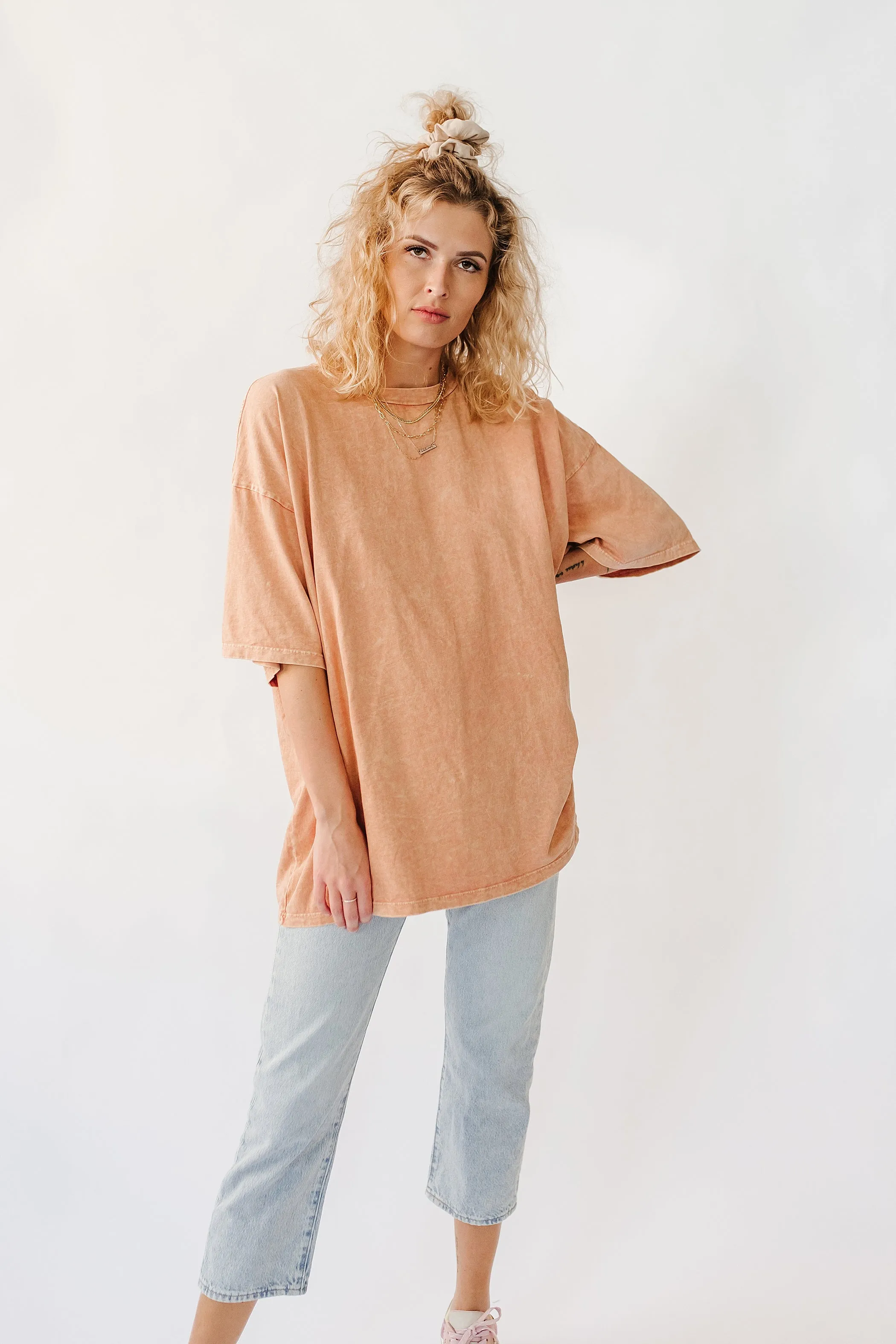 LA Dreaming Washed Tee// Peach