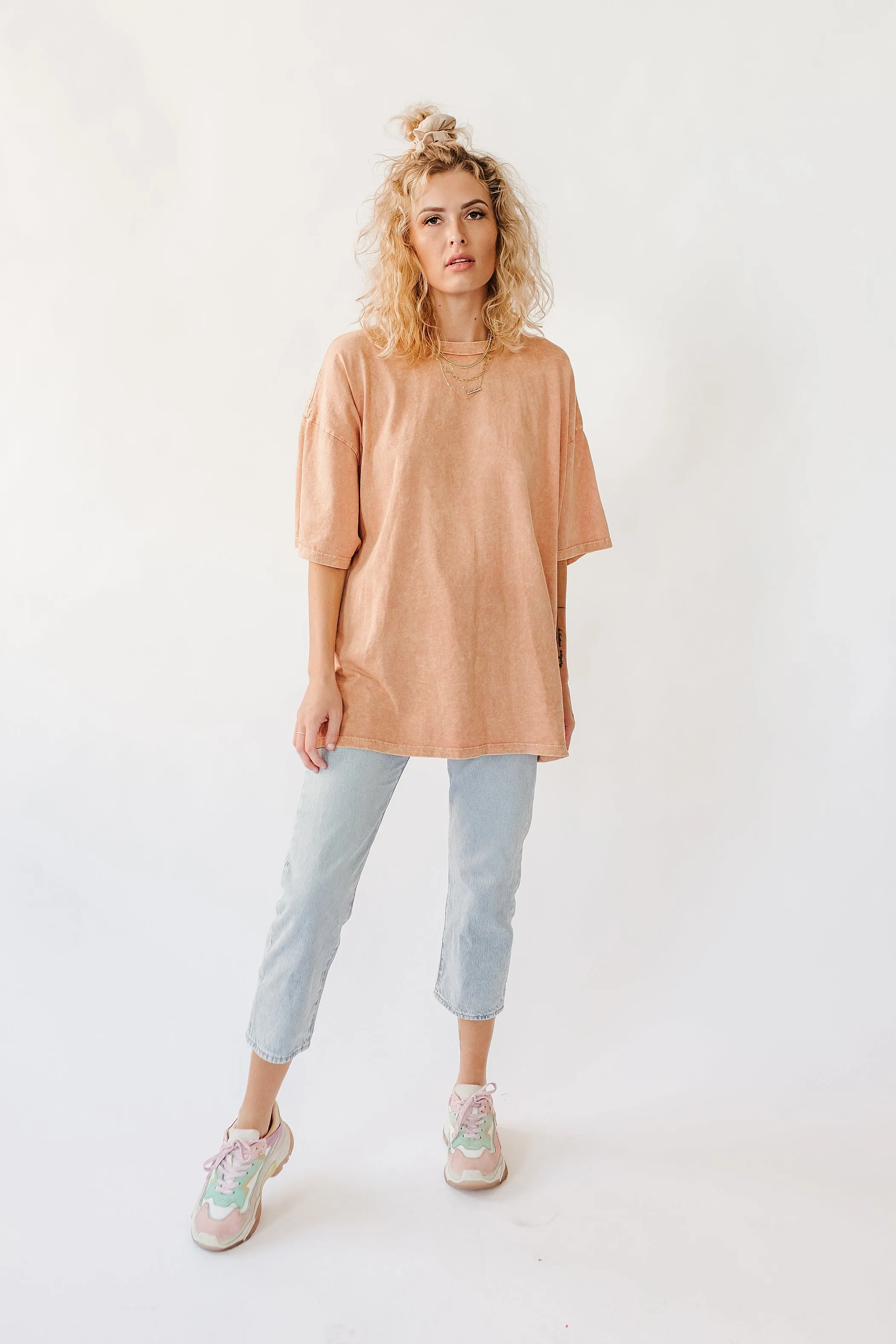 LA Dreaming Washed Tee// Peach