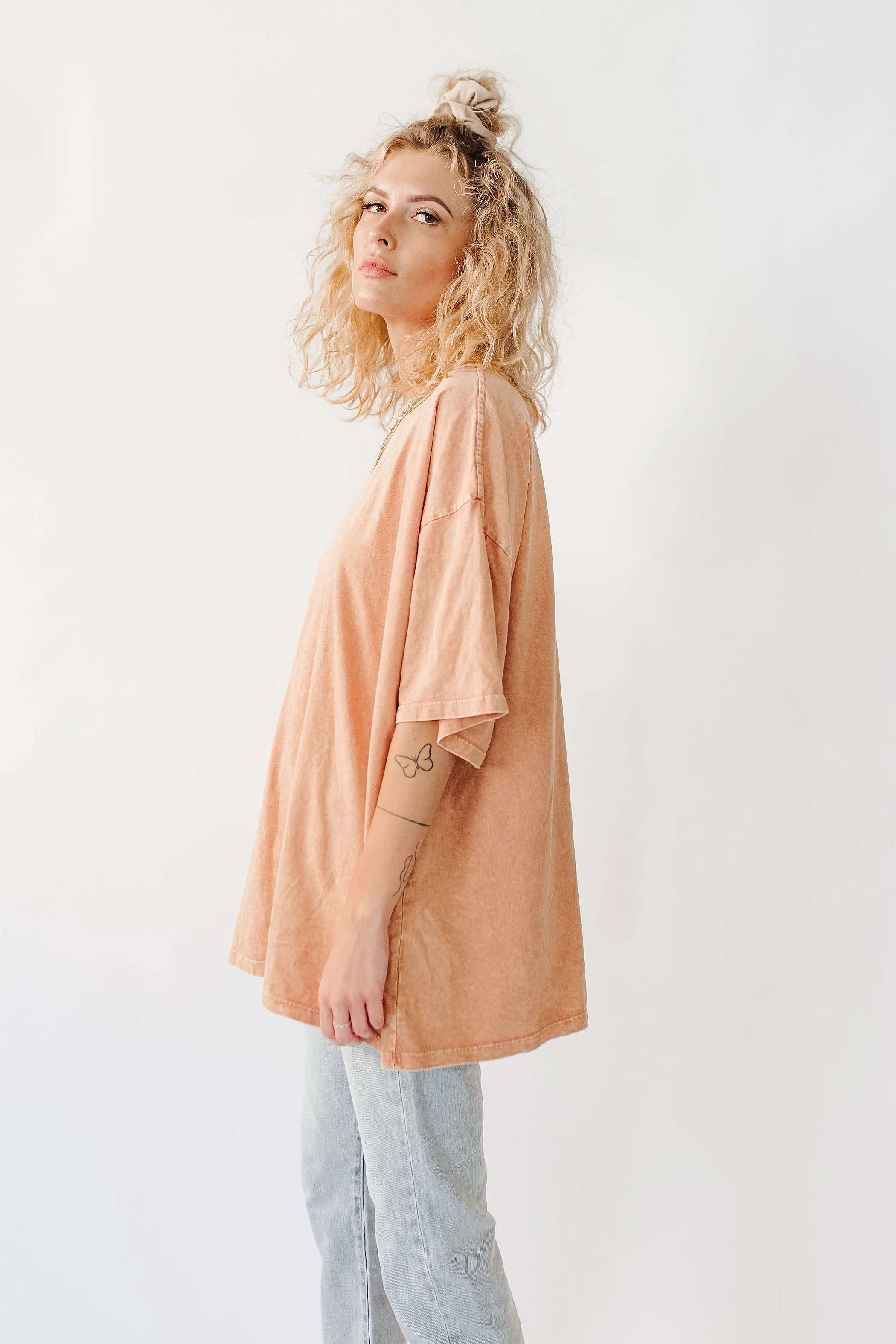 LA Dreaming Washed Tee// Peach