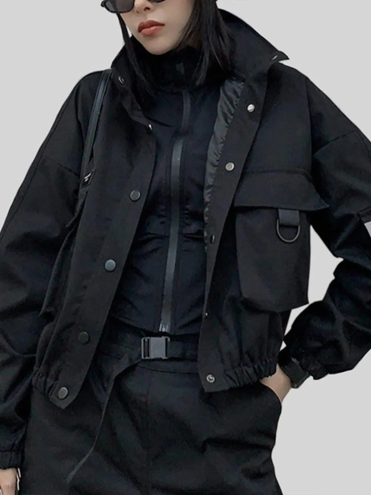 Labeling Pockets Stand Cargo Jacket