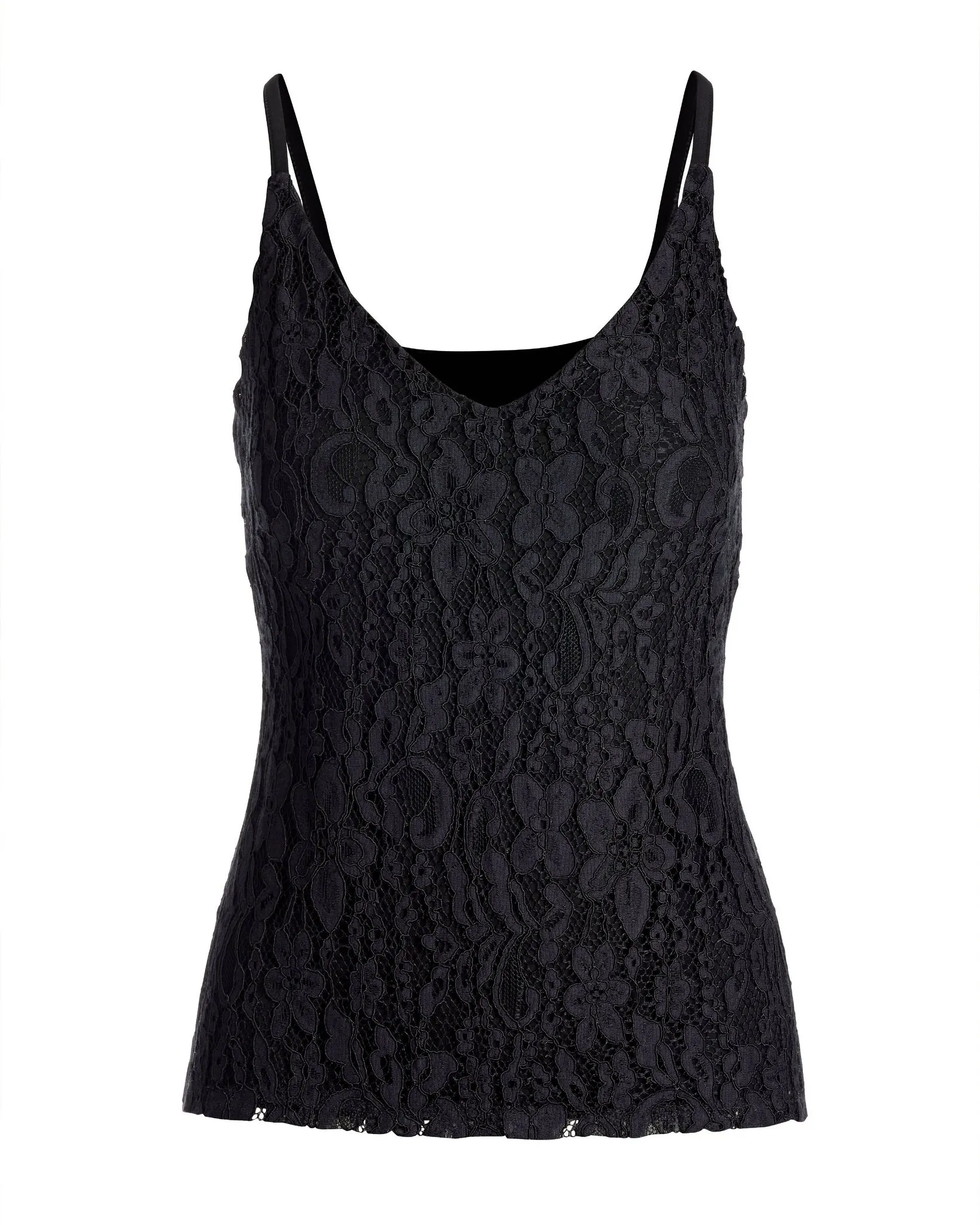 Lace Front V-Neck Cami Top Proper Black