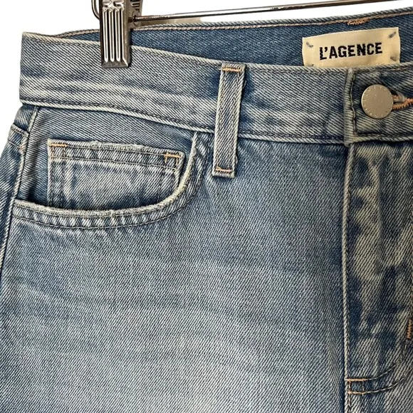 L'agence Adele Womens High Rise Crop Stove Pipe Jeans