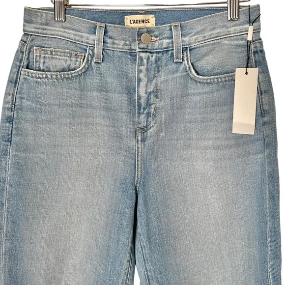 L'agence Adele Womens High Rise Crop Stove Pipe Jeans