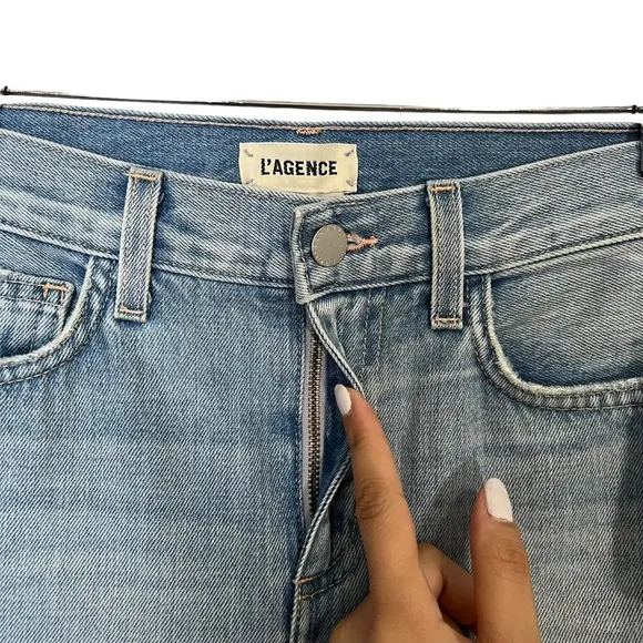 L'agence Adele Womens High Rise Crop Stove Pipe Jeans