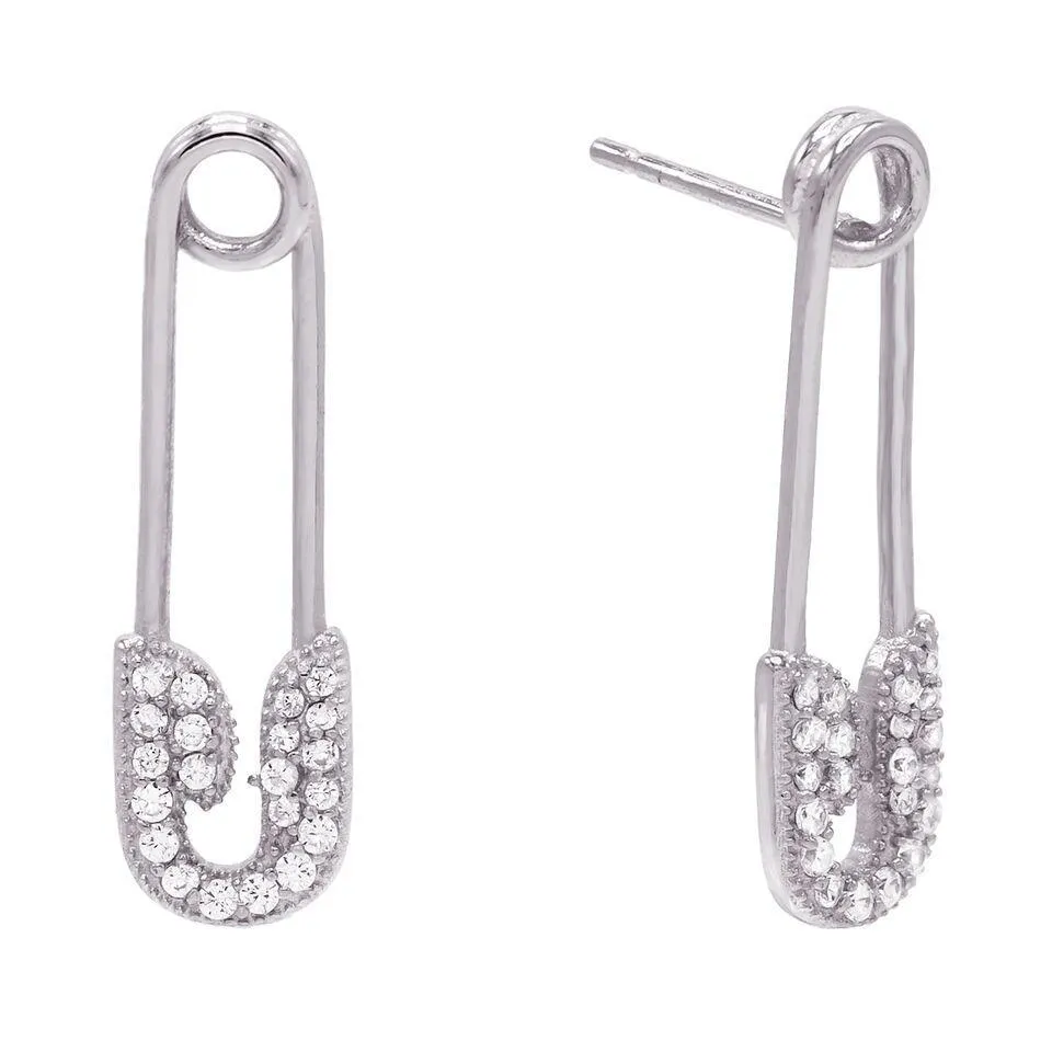 Large Safety Pin Stud Earring