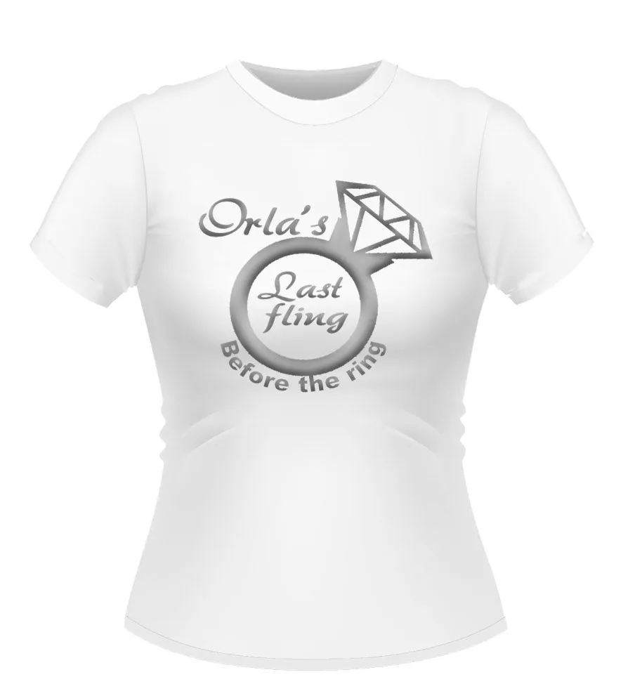 'Last Fling' Personalised Hen Party T-shirt