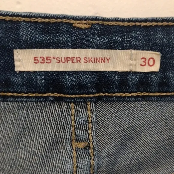 Levi's - 30x28 535™ Super Skinny Distressed Jeans