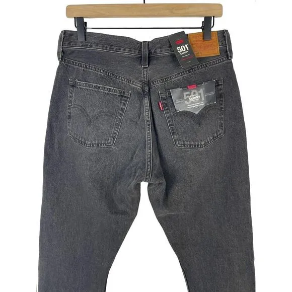 Levi’s 501 High Rise Button Front Skinny Jeans 28 x 28 Rigid Denim Grunge Goth