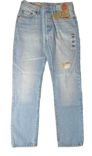 LEVI’S Women’s 501 Original-Fit Straight Leg She’s Crafty Jeans