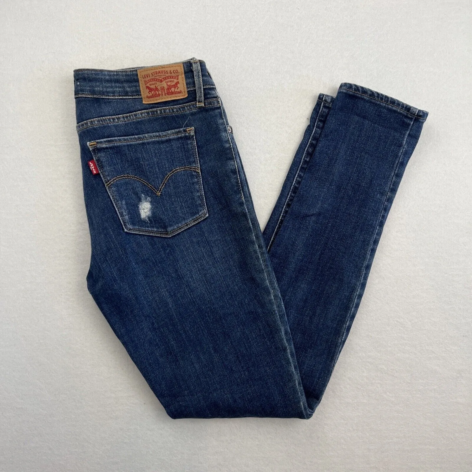 Levi's Womens 711 Blue Denim Skinny Jeans Size 29