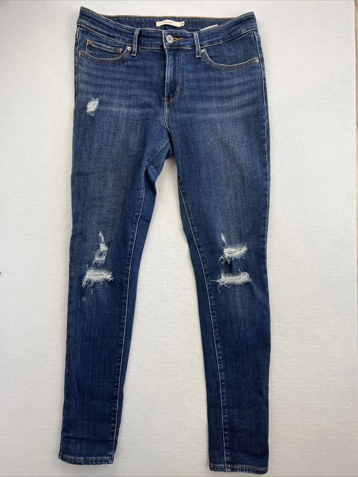 Levi's Womens 711 Blue Denim Skinny Jeans Size 29