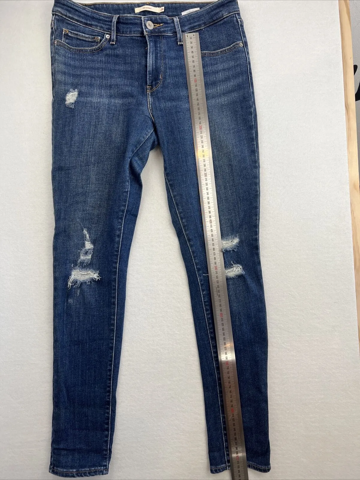 Levi's Womens 711 Blue Denim Skinny Jeans Size 29