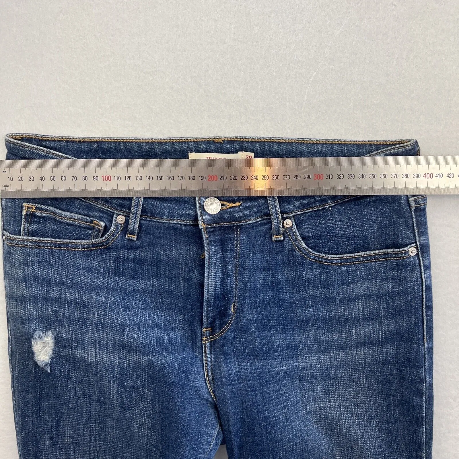 Levi's Womens 711 Blue Denim Skinny Jeans Size 29