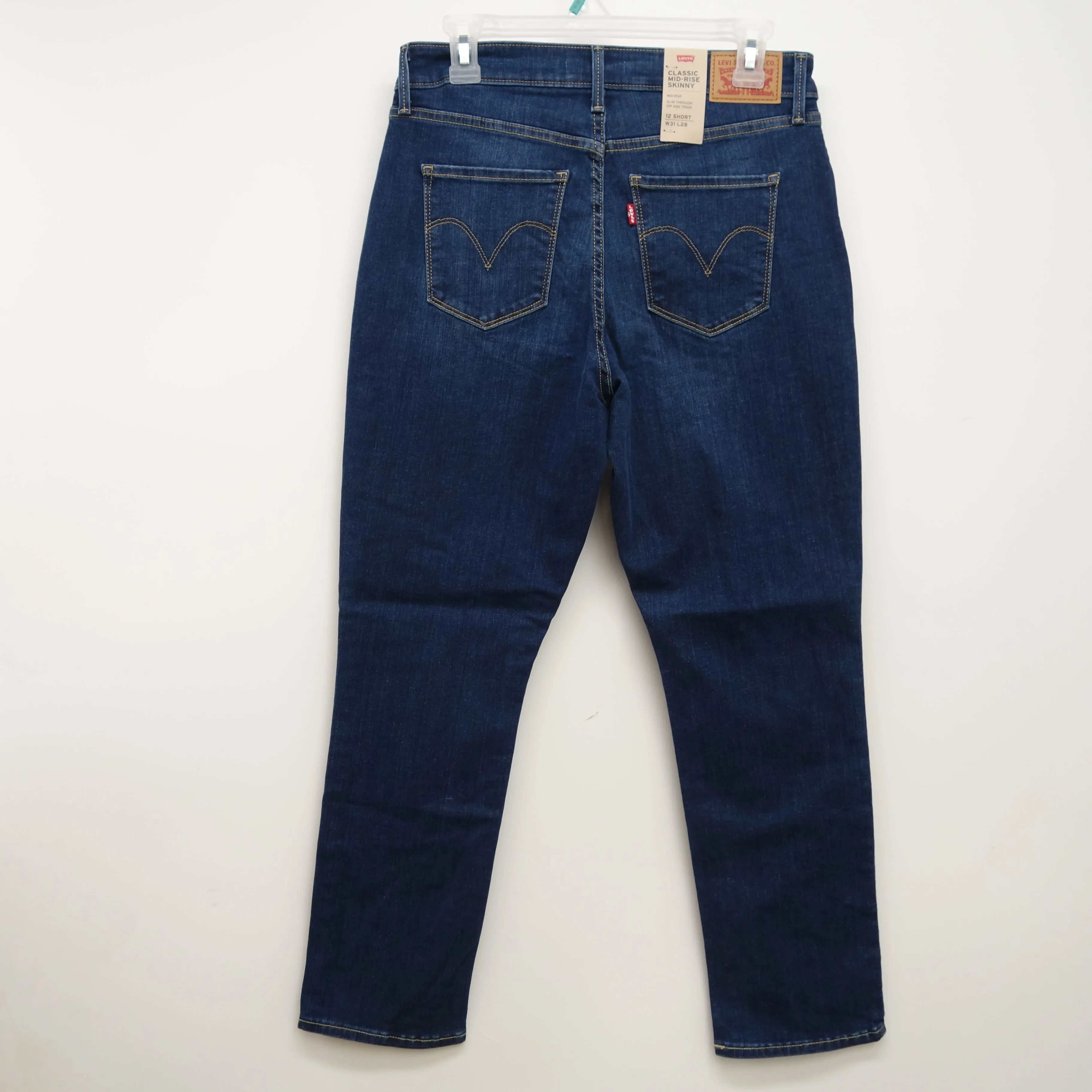 Levi's Womens Classic Mid Rise Skinny Stretch Denim Jeans Size 12S / 31 x 28