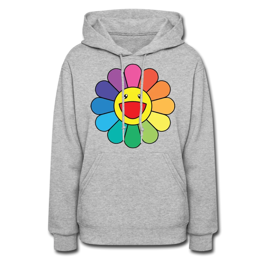 LGBTQ Rainbow Flower Women's Premium Pullover Hoodie
