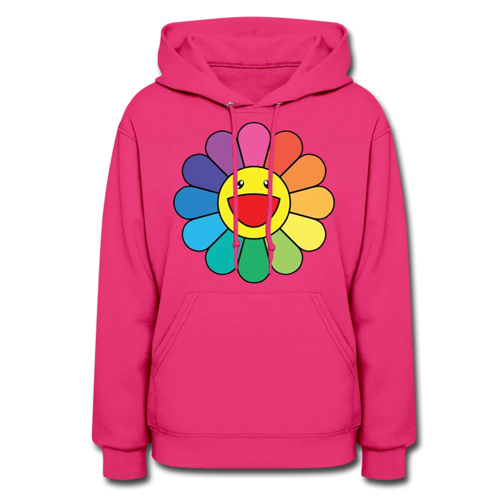LGBTQ Rainbow Flower Women's Premium Pullover Hoodie
