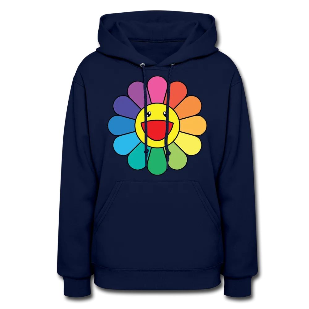 LGBTQ Rainbow Flower Women's Premium Pullover Hoodie