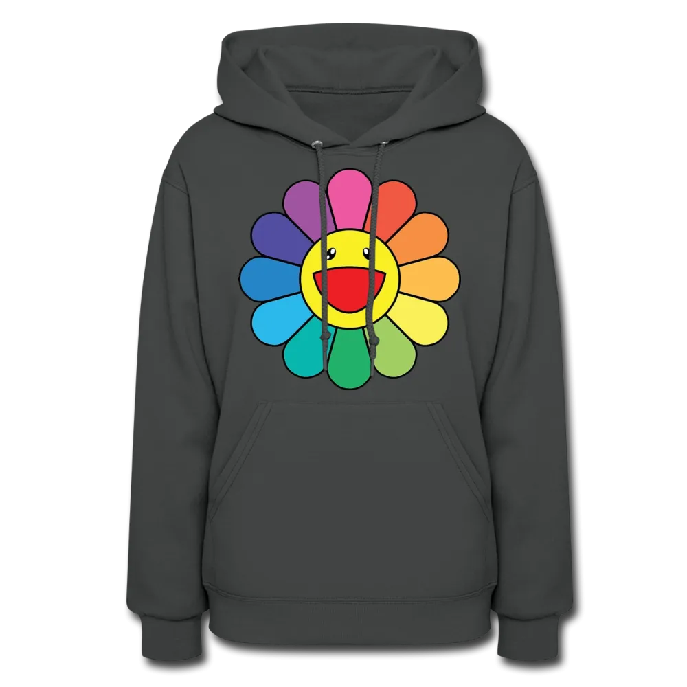 LGBTQ Rainbow Flower Women's Premium Pullover Hoodie