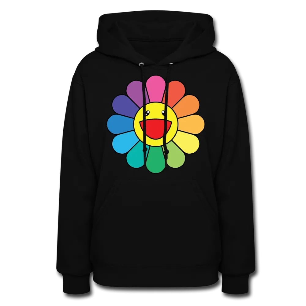 LGBTQ Rainbow Flower Women's Premium Pullover Hoodie