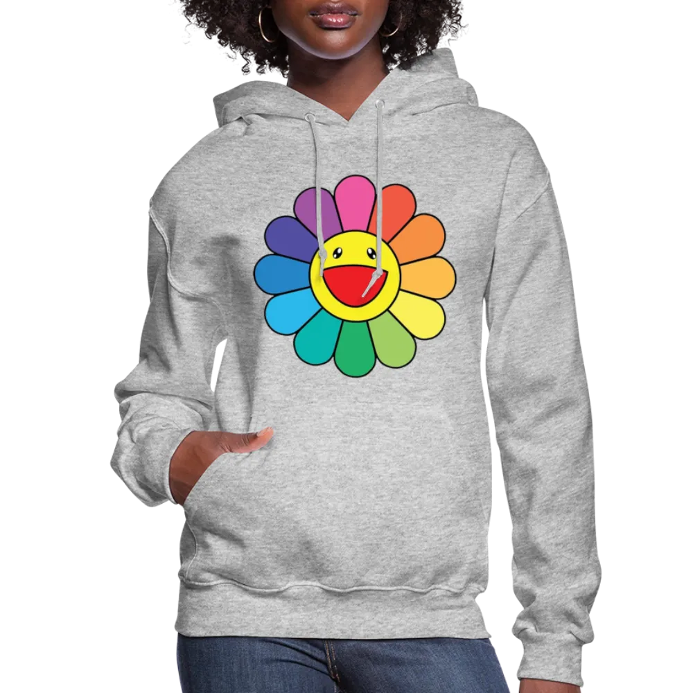 LGBTQ Rainbow Flower Women's Premium Pullover Hoodie