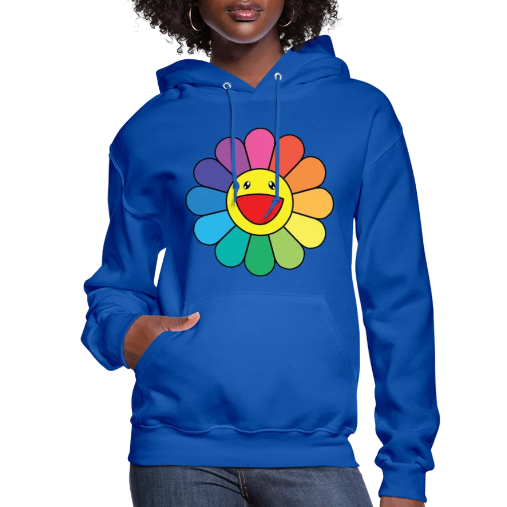 LGBTQ Rainbow Flower Women's Premium Pullover Hoodie