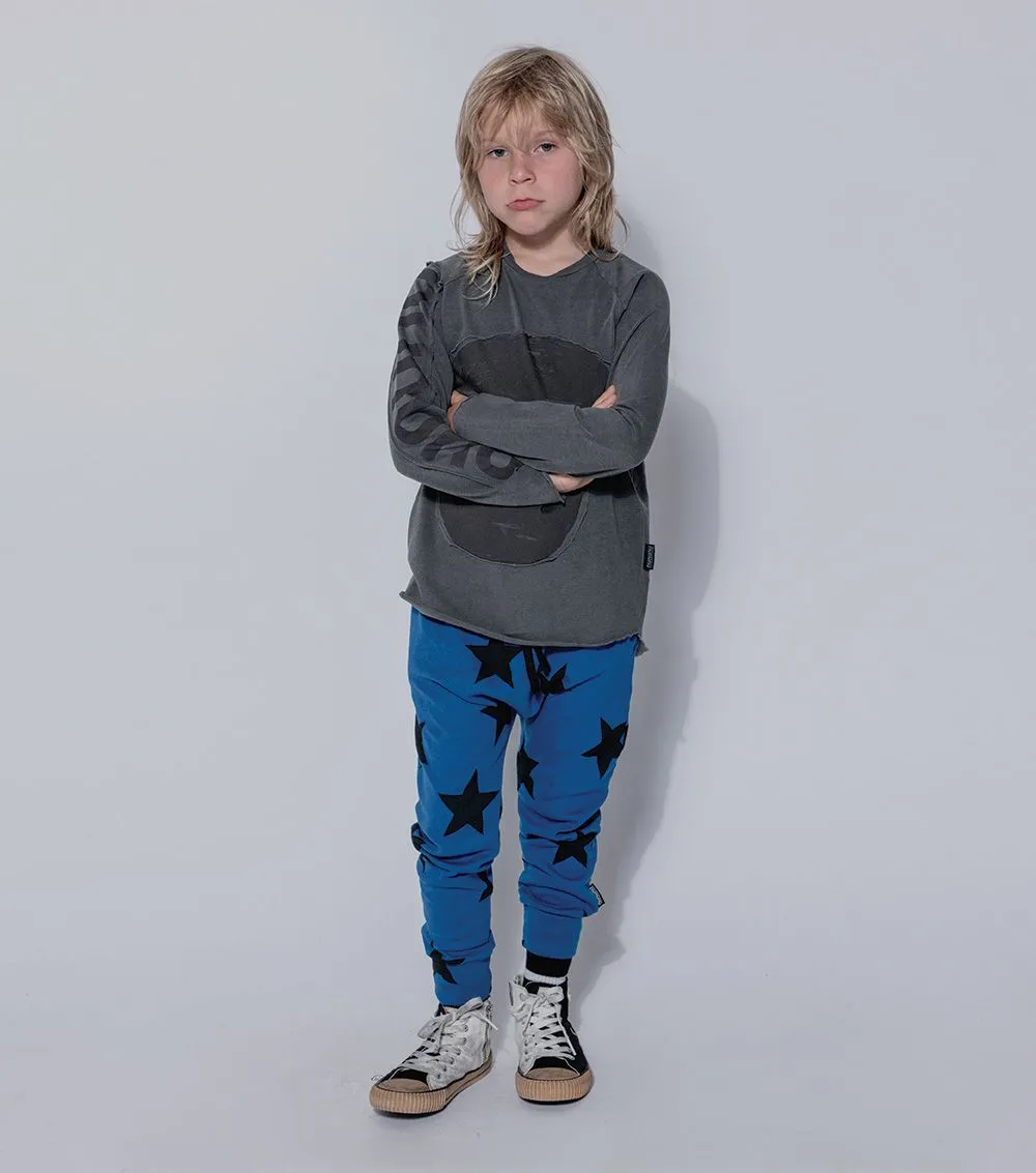 LIGHT STAR BAGGY PANTS,BLUE