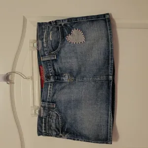 Like New Guess Jeans Beads and Hearts Distressed Mini Skirt