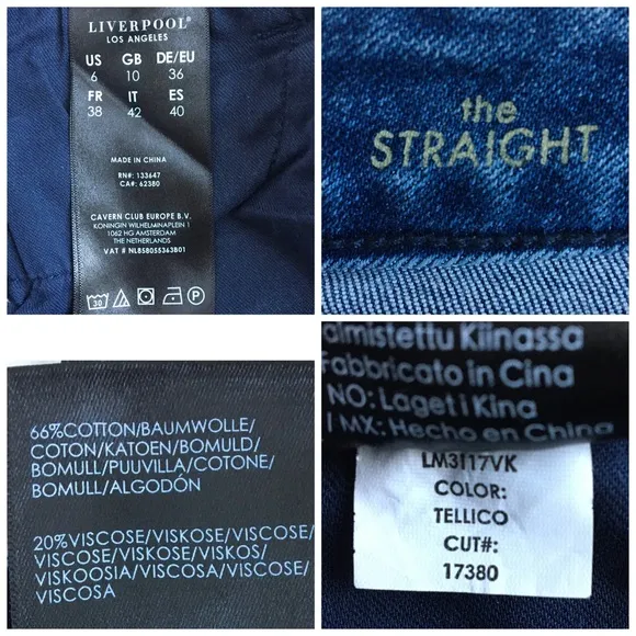 Liverpool The Straight Distressed Denim Jeans in Tellico Size 28