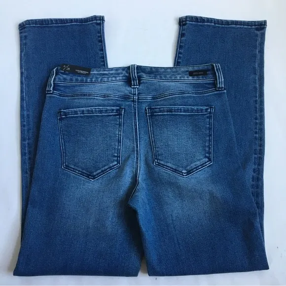 Liverpool The Straight Distressed Denim Jeans in Tellico Size 28
