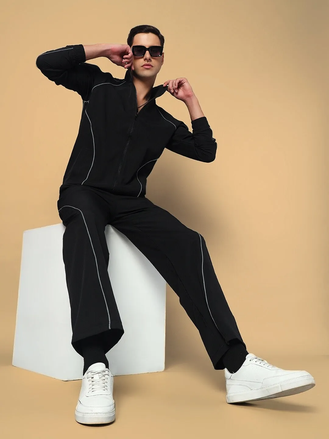 Loco Reflector Parachute Cargo Pants (Black)