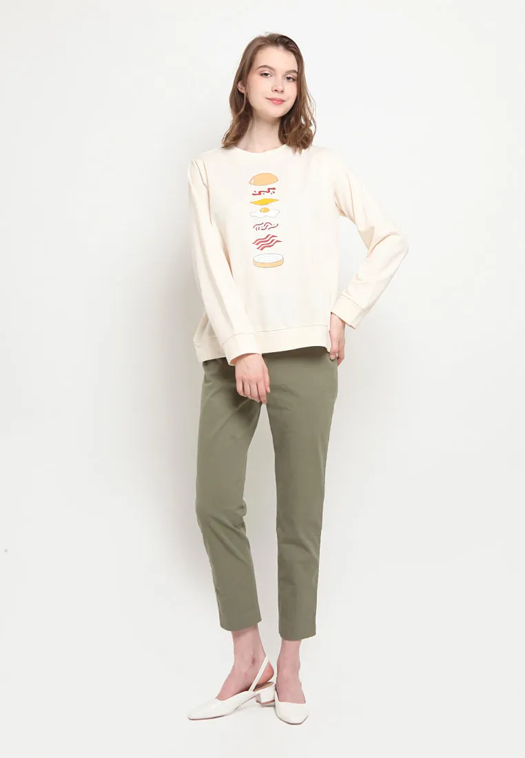 Long Sleeve Printed Sweatshirt