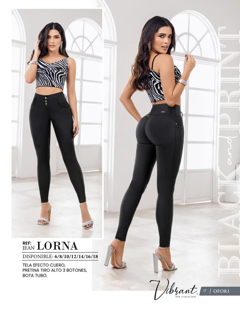 Lorna 100% Authentic Colombian Push Up Jeans (Leather effect)