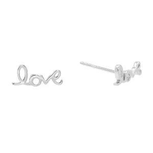 Love Script Stud Earring