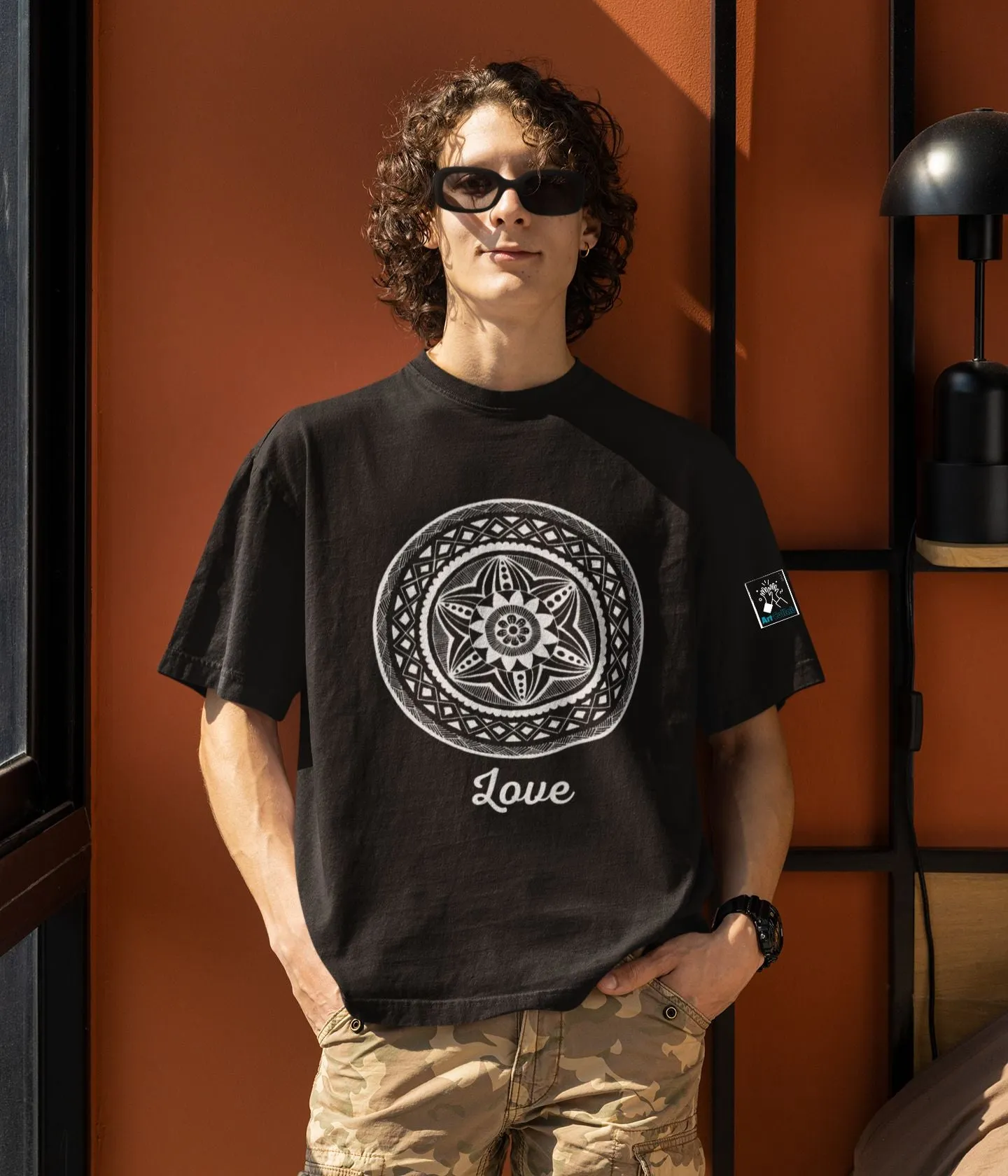 Love - Terry Oversized T-Shirt - Dark
