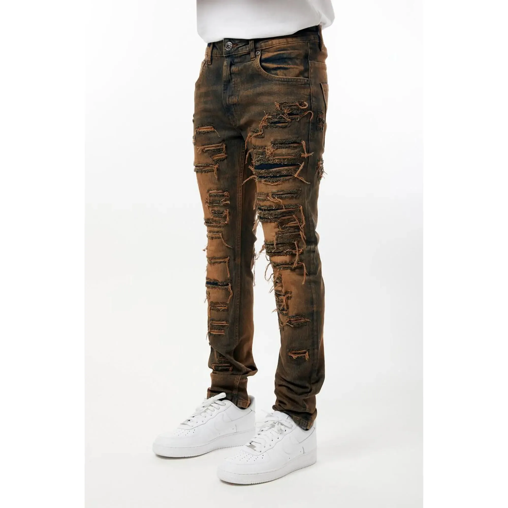 M. Society Men Skinny Fit Denim Jeans(Timber)