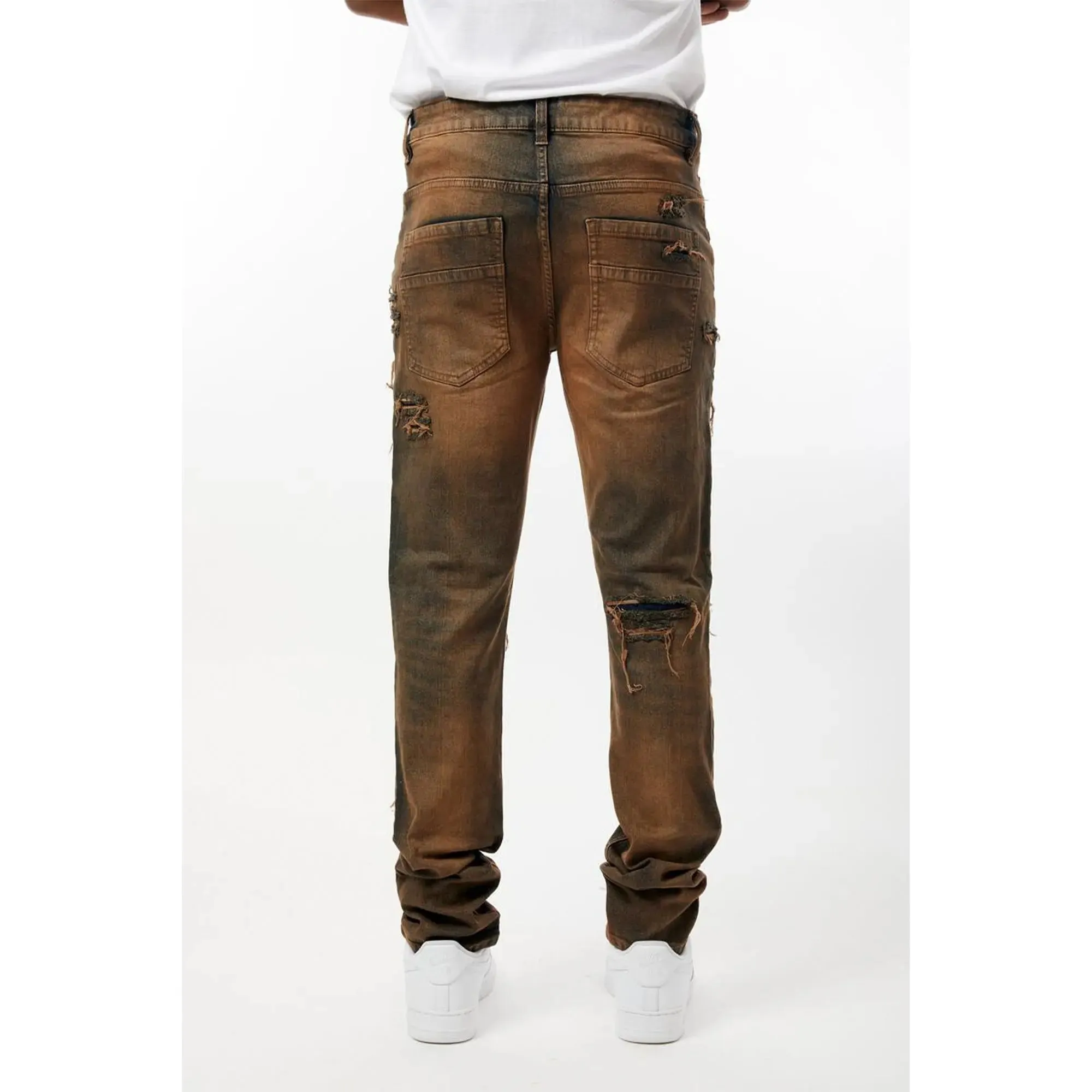 M. Society Men Skinny Fit Denim Jeans(Timber)
