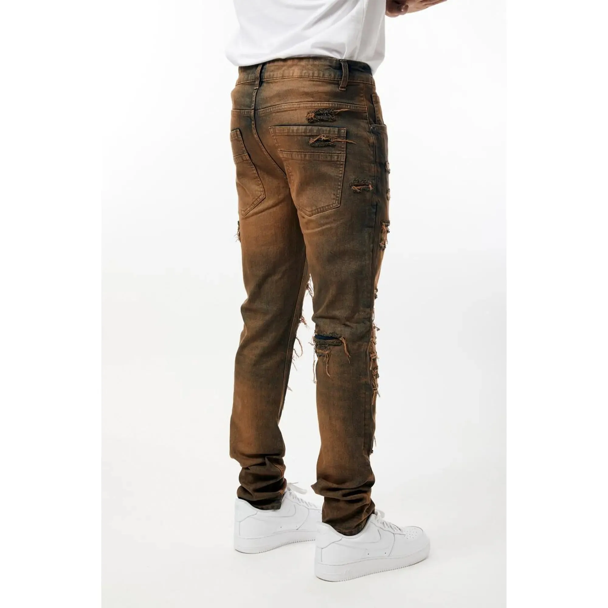 M. Society Men Skinny Fit Denim Jeans(Timber)